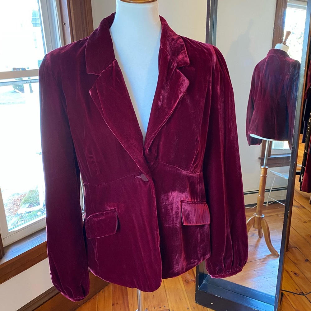 Size 16 Red Velvet Blazer Apt. 9